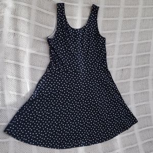 Navy blue polka dot dress